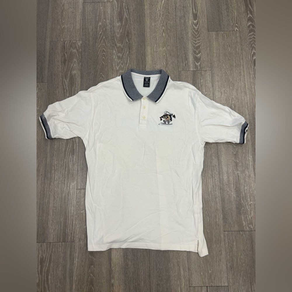 90s Vintage WB Taz Embroidered Golf Polo